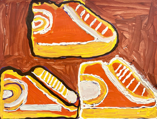 Many Orange Cake Slices, by Lesley Carlton