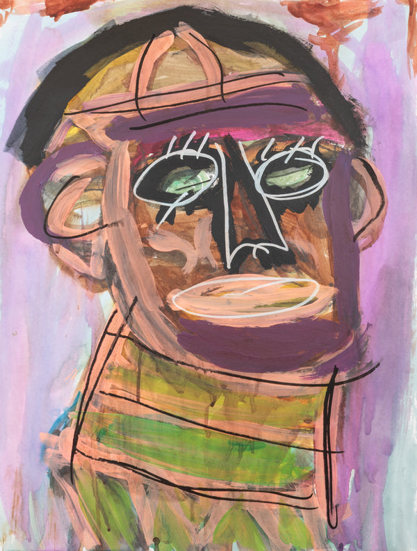 Face With Green Fuchsia Neck, by Alsendoe Owens