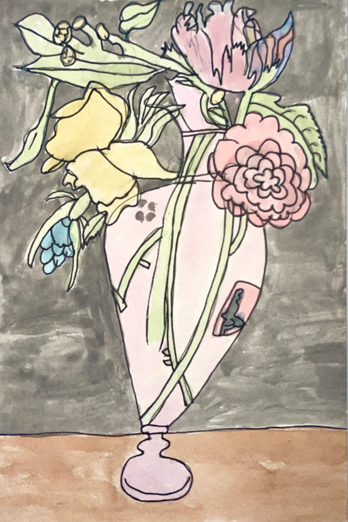 Vase in a Flowers, by Jerri Burks