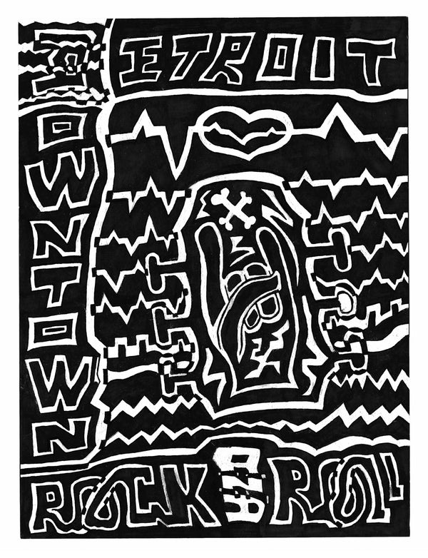 Digital Print, Detroit Downtown Rock and Roll, 12 in by Jeremy Taylor