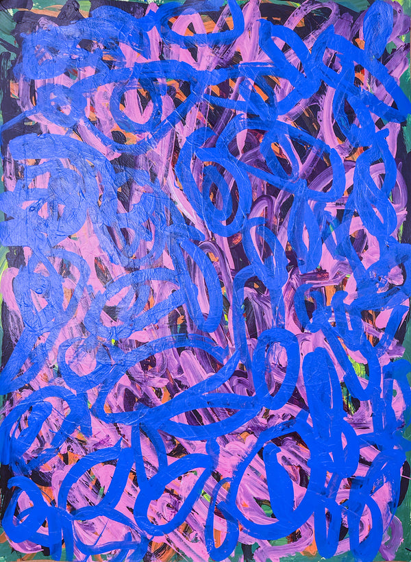 Untitled (Blue Over Pink and Green), by Julieann Dombrowski