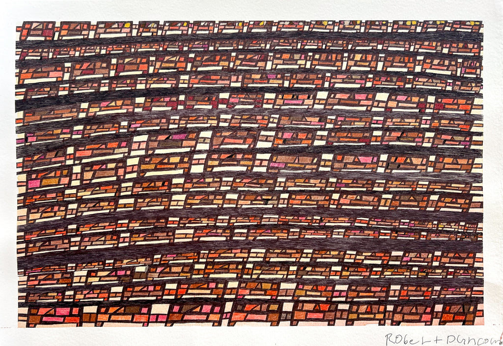 Untitled (Figures in Earthtones and Pink), by Robert Duncombe