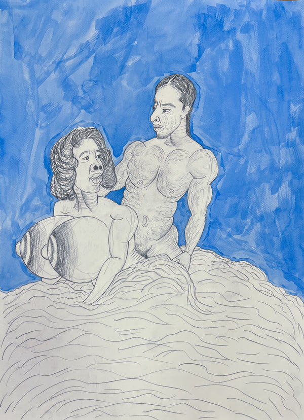 Man and Woman in the Hay, by Ronald Griggs