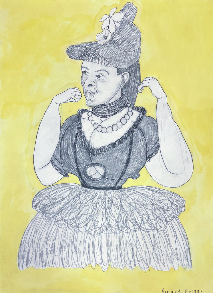 Woman in Gown With Hat, by Ronald Griggs