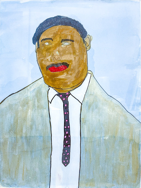 Portrait of Dr Martin Luther King, by Jerri Burks