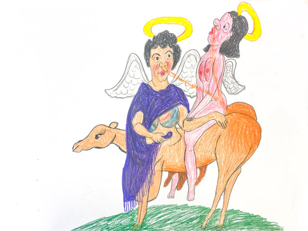 Untitled (Angels with Camel), Drawing
