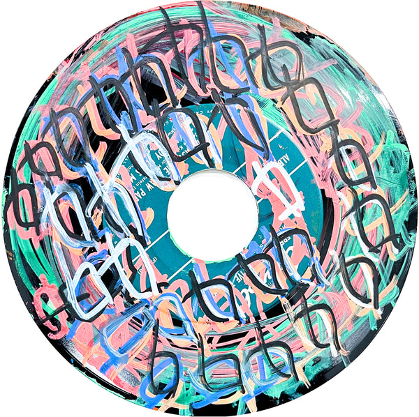 "Untitled (Square Shapes on Vinyl Record)", by DeRon Hudson