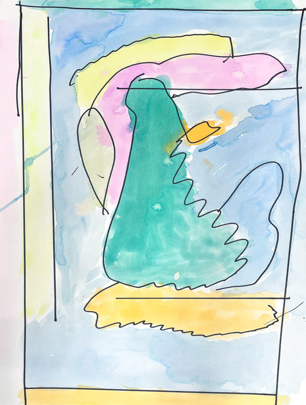 Untitled (Green Shape), by Gayle Sanford