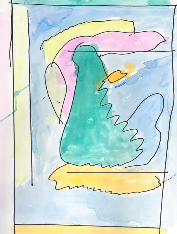 Untitled (Green Shape), by Gayle Sanford