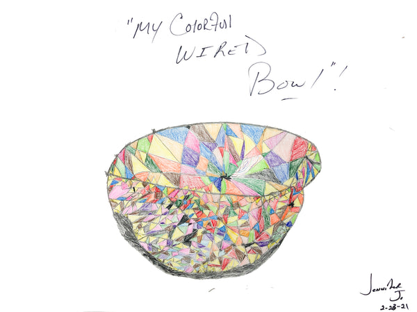 Colorful Wired Bowl, Drawing