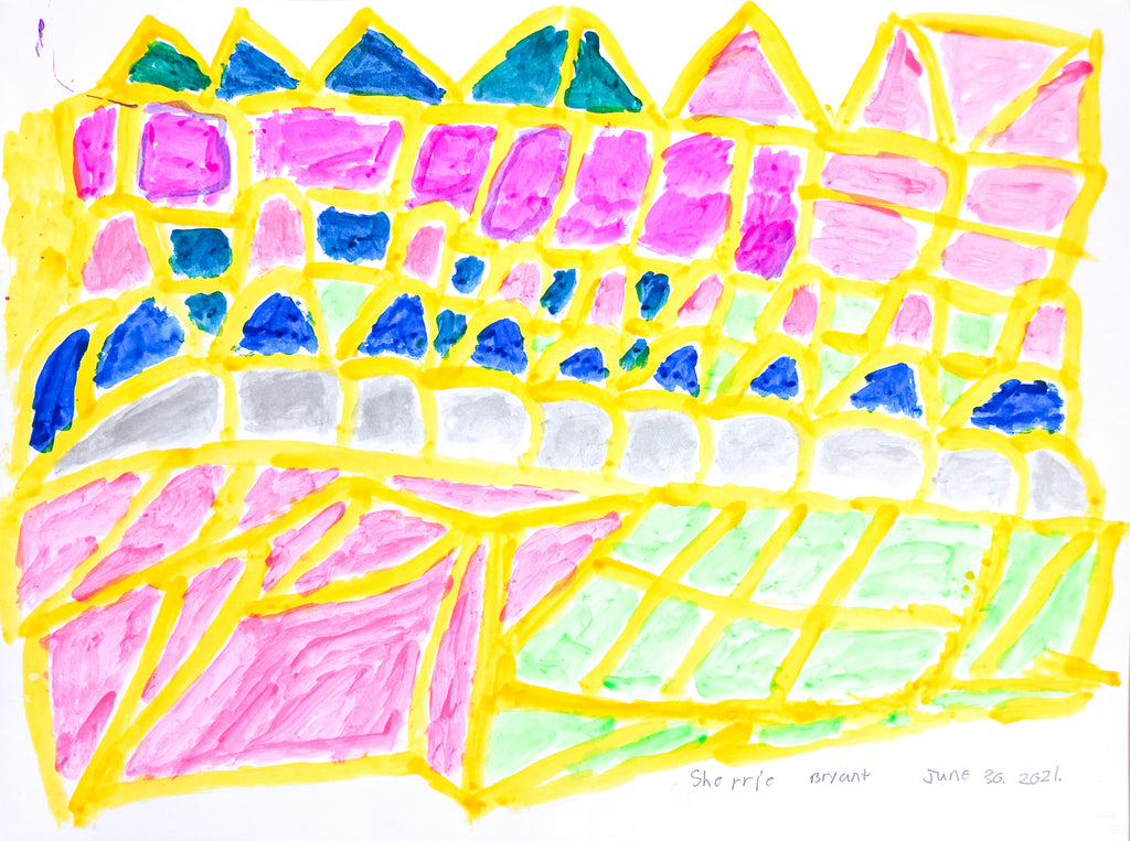 Untitled (Yellow Pink Castle), by Sherri Bryant