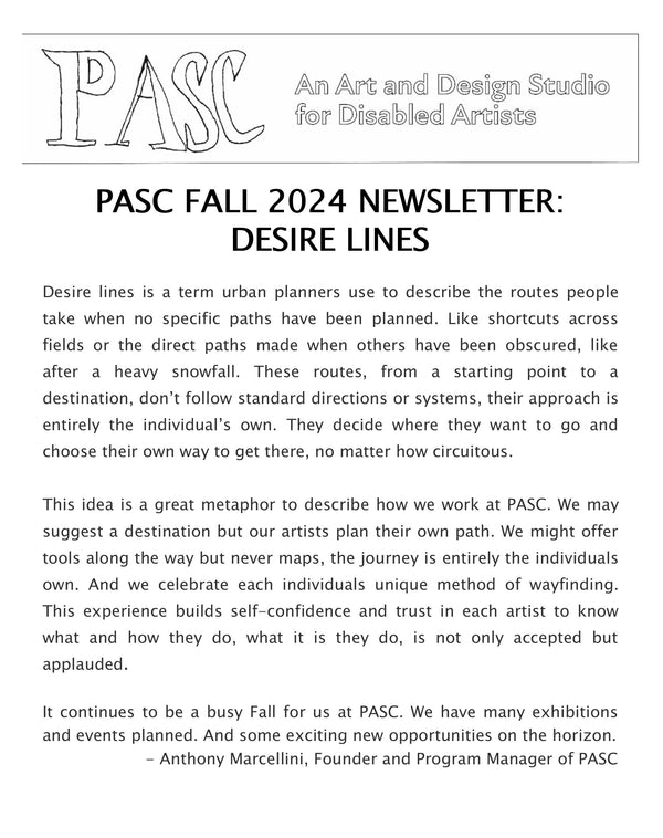 PASC Fall Newsletter: Desire Lines and Imagination Maps