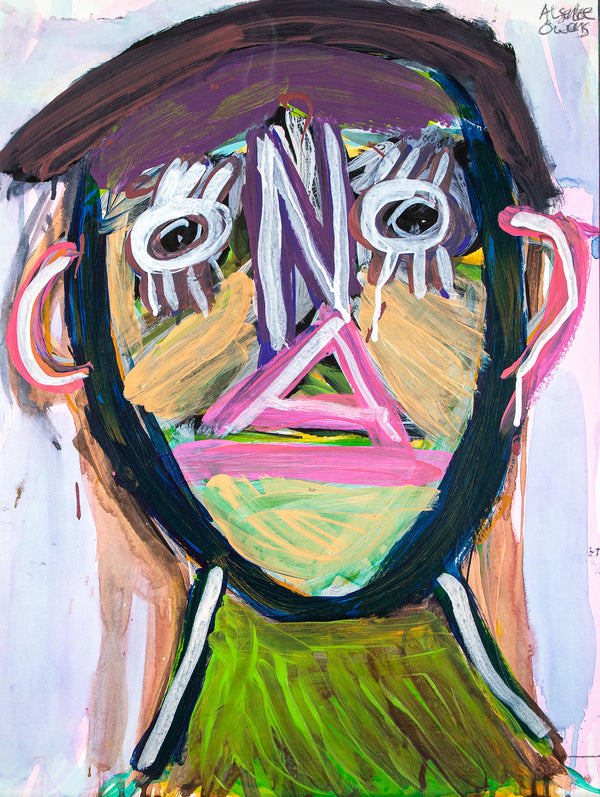 N.A. (yellow face head), by Alsendoe Owens
