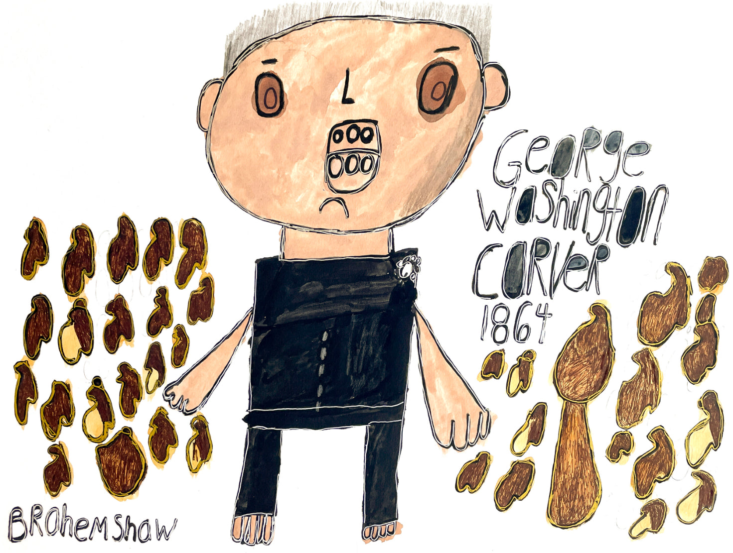 George Washington Carver, by Brahem Shaw - pasc-gallery