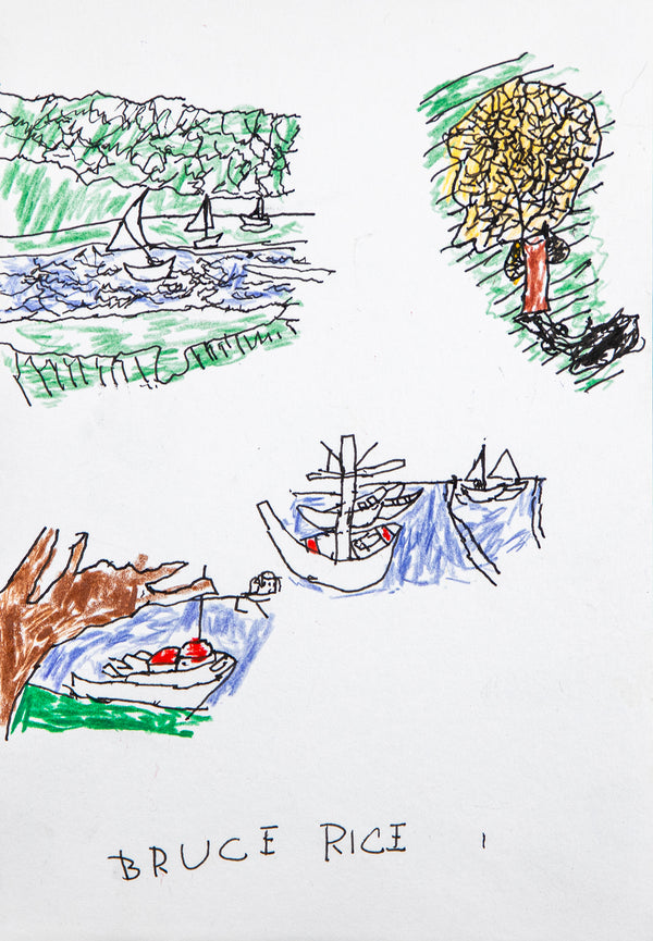 Untitled (Boats and Tree), by Bruce Rice