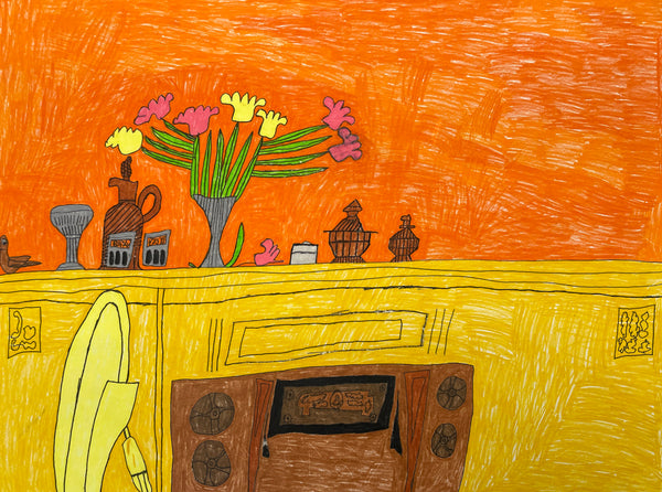 Fire Scene Mantlepiece, by Caleb Brazill