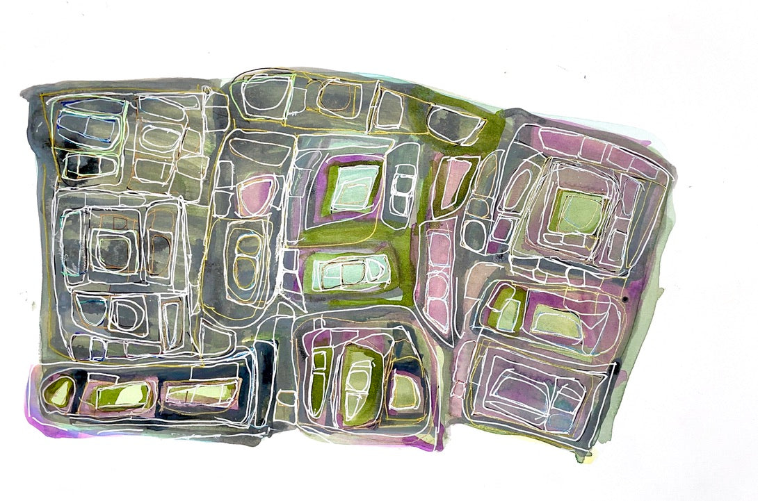 Untitled (Green + Purple), by Dameon Miller - pasc-gallery