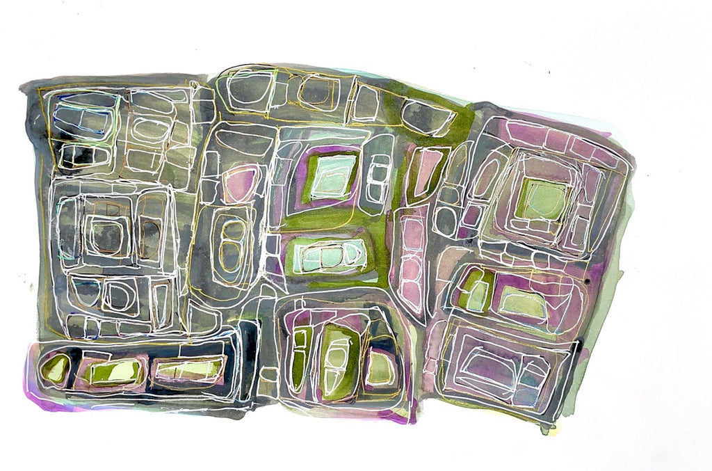 Untitled (Green + Purple), by Dameon Miller