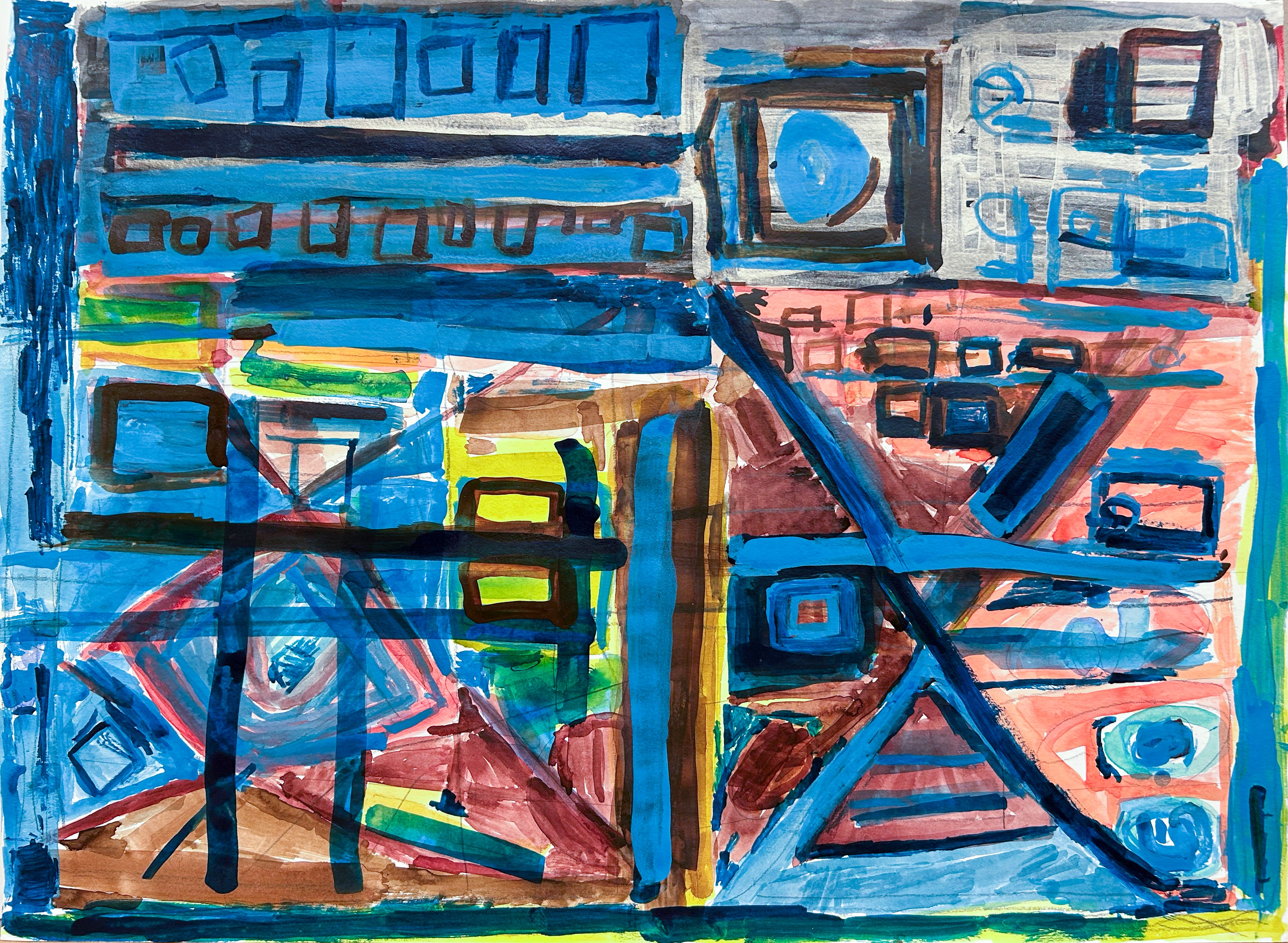Untitled (Blue + Orange), by Derek Ellis - pasc-gallery