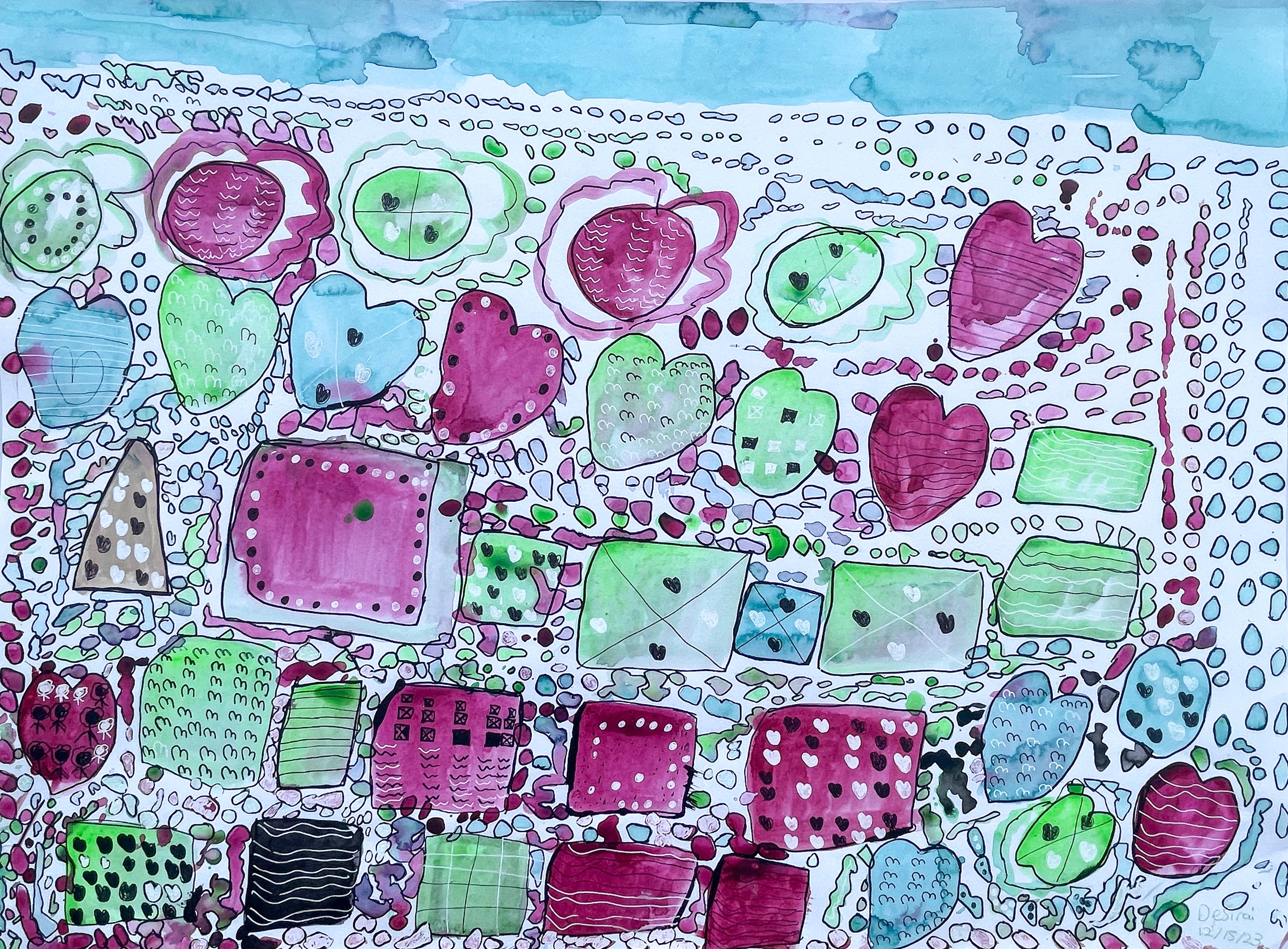 Hearts and Shapes, by Desirai Chapman - pasc-gallery
