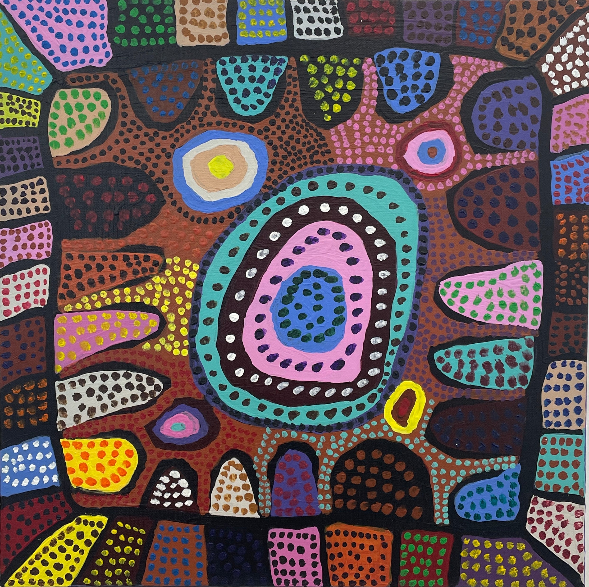 Multicolored Circular Shapes, by Alexis Young - pasc-gallery