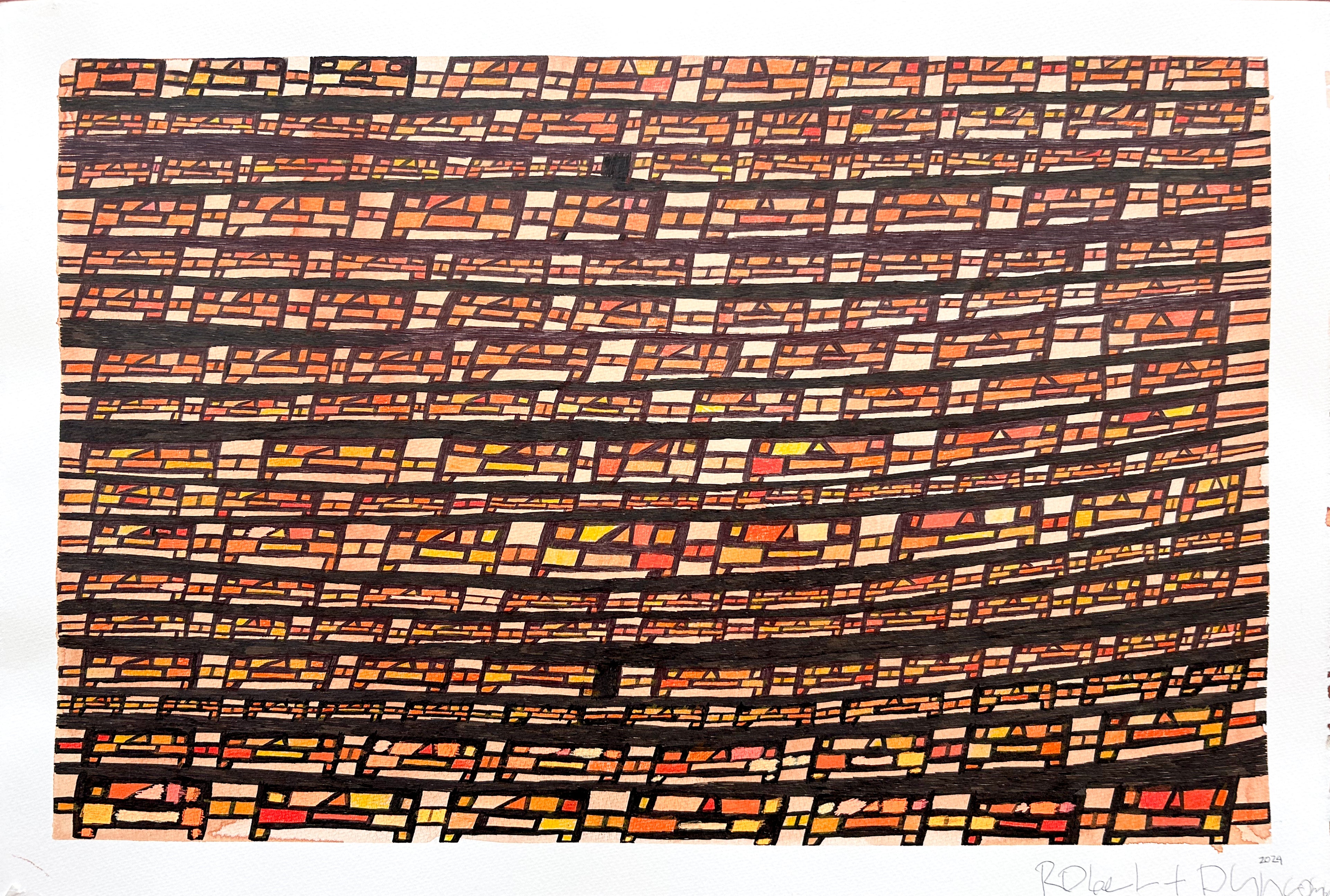 Figures in Shades of Orange, by Robert Duncombe - pasc-gallery