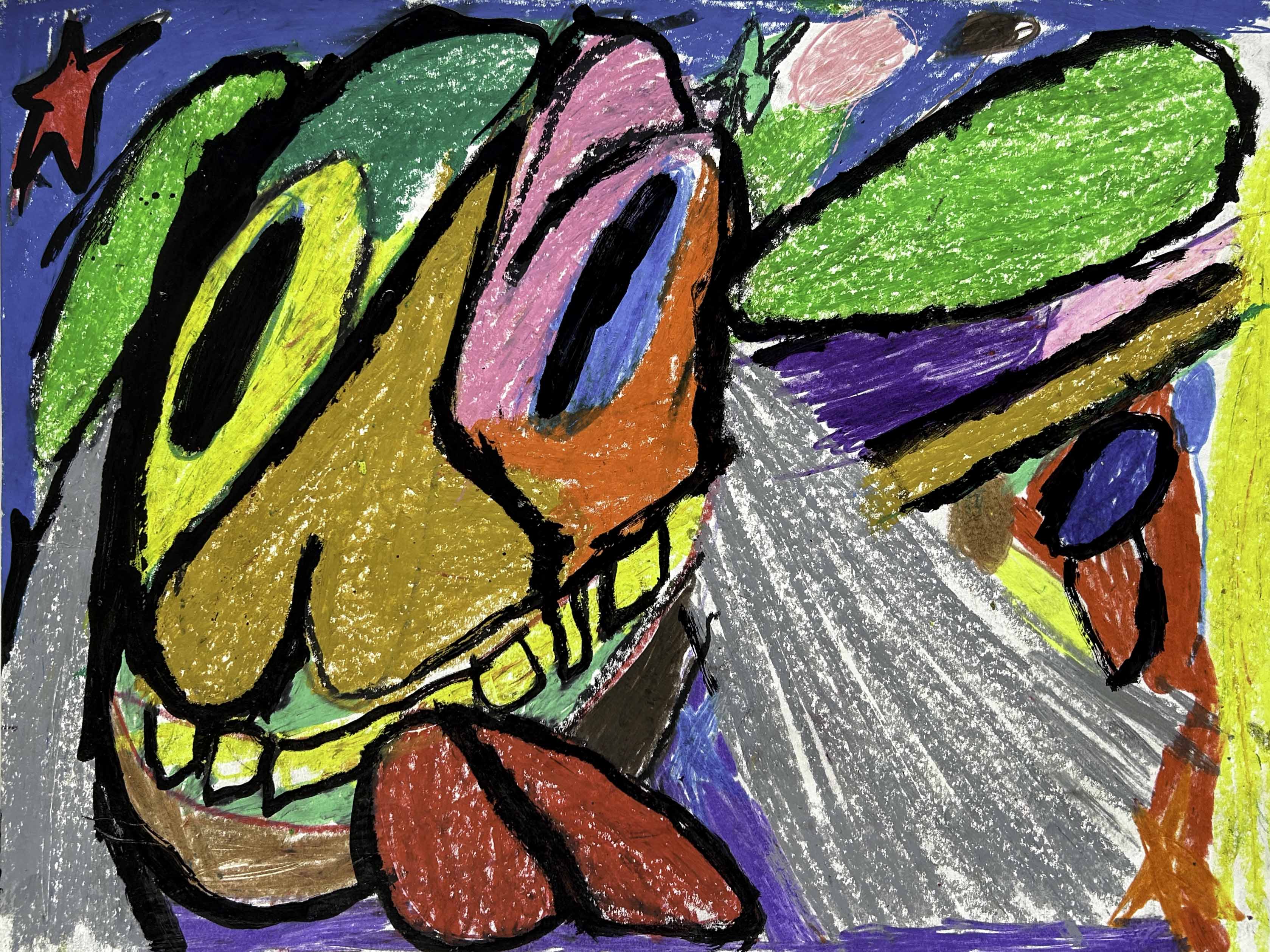 Monster Man and Stars and Balloons, by Eric Green - pasc-gallery