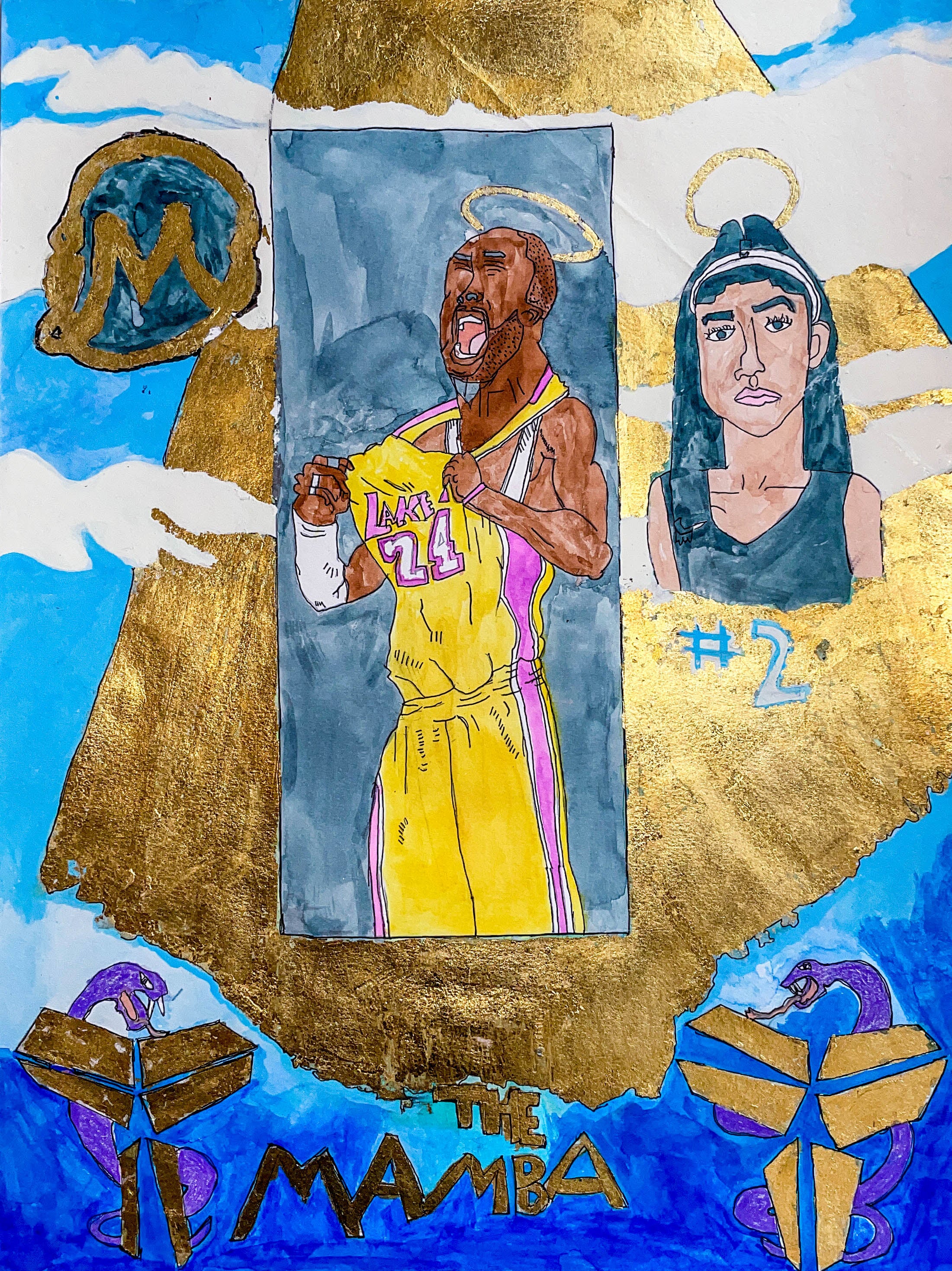 Kobe and Gianna Bryant, by Jerman Powell