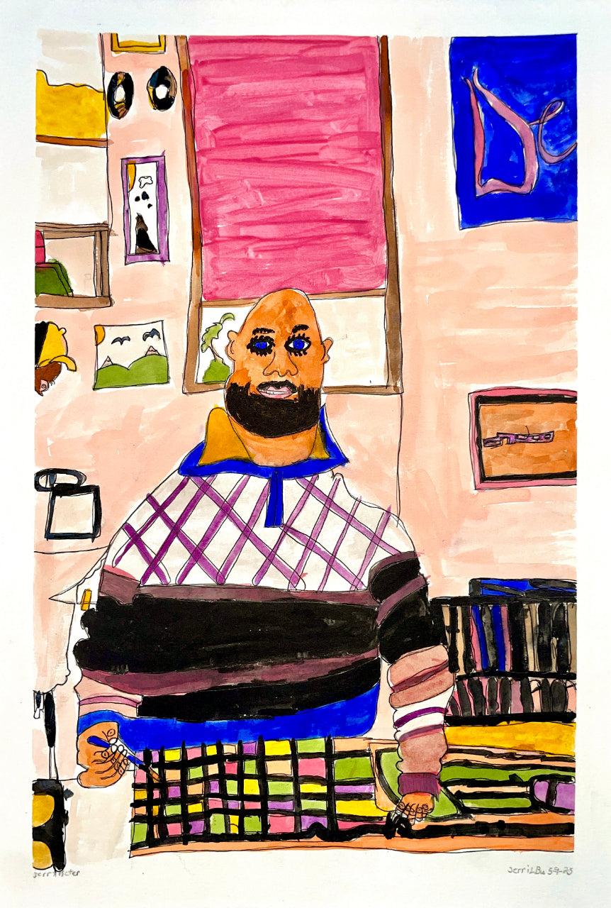 Jerry Dortch in the Art Studio, by Jerri Burks - pasc-gallery