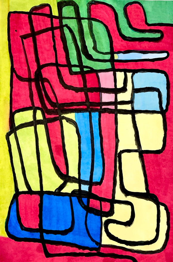 Untitled 08 (Blue, Yellow, Red), by Jerry Dortch