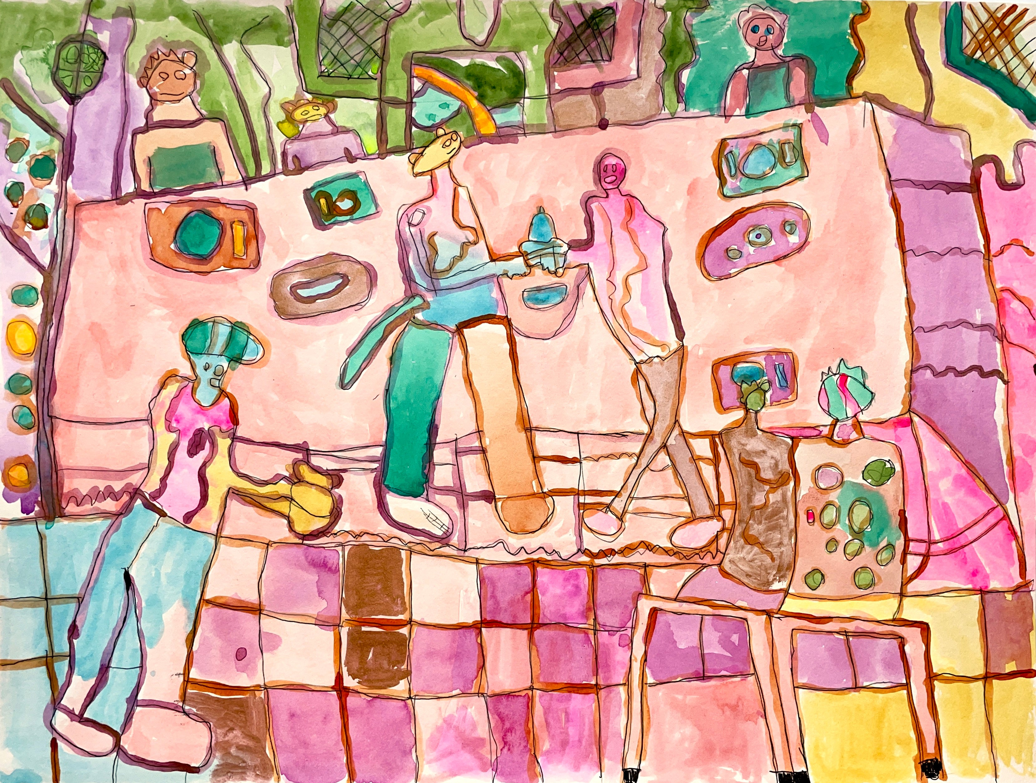 Untitled (Party Scene), by Jimmy Gallager - pasc-gallery