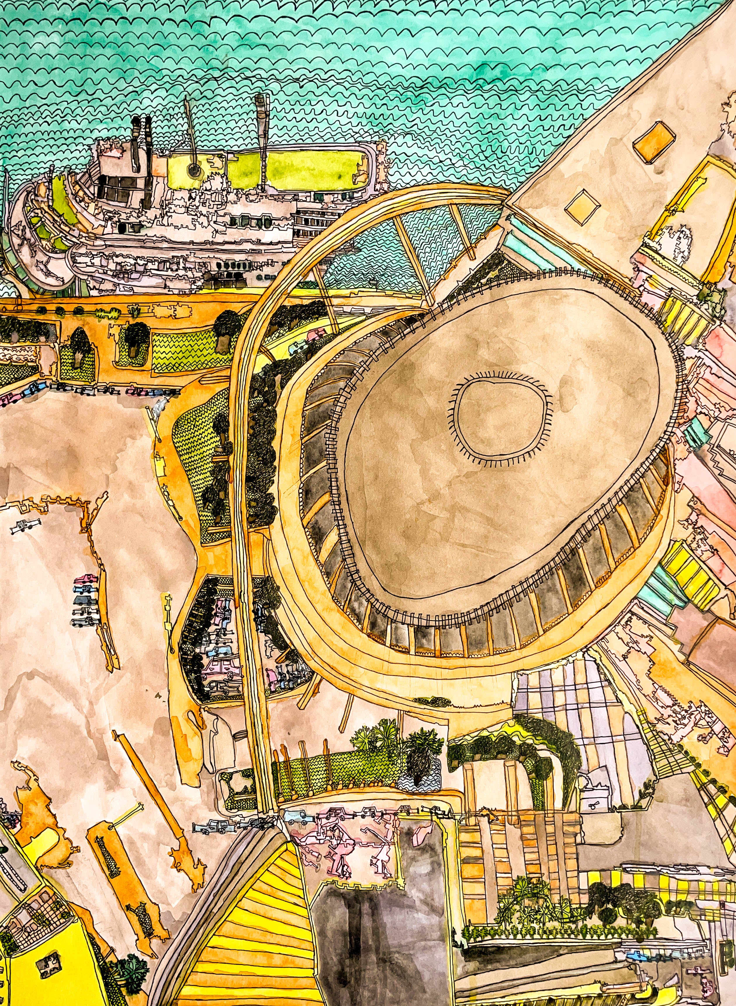 I Saw A Downtown Detroit Cobo Hall, by Keisha Miller