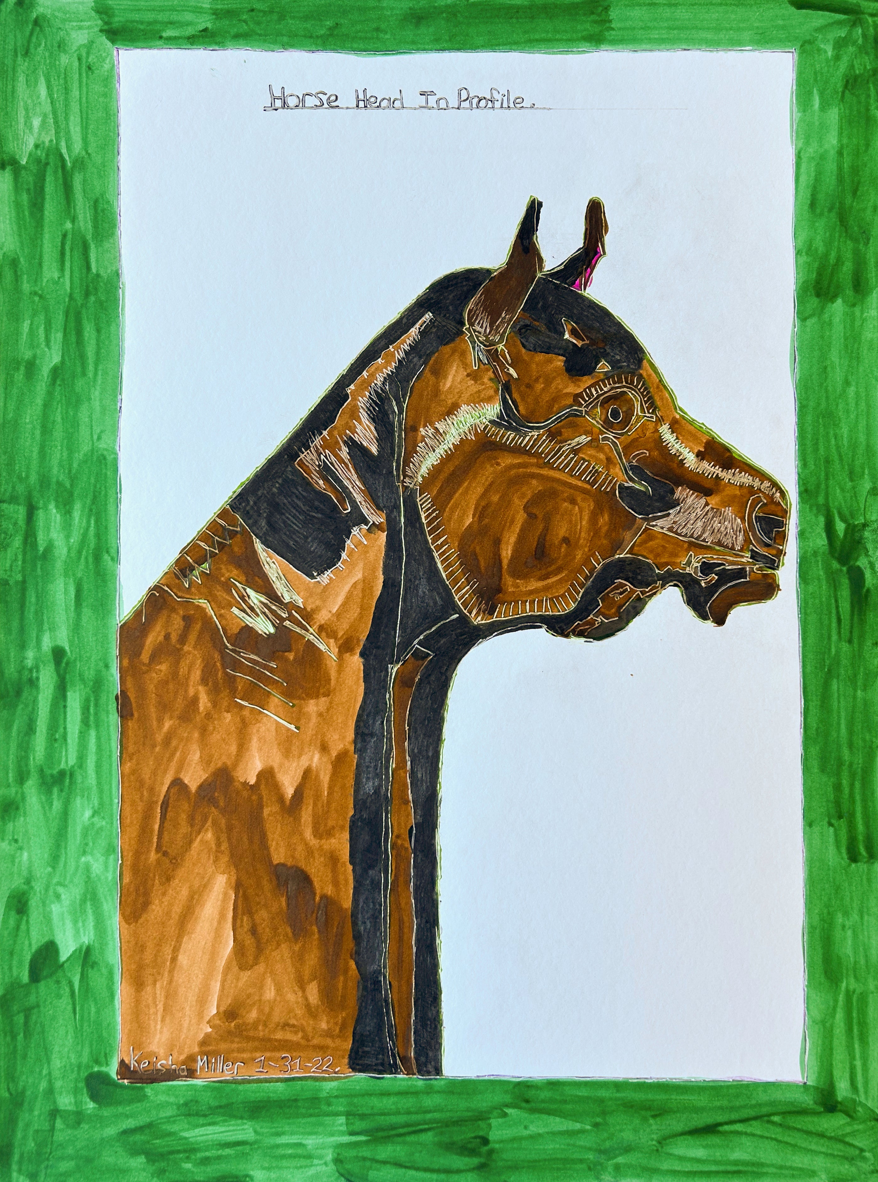 Horse Head in Profile, by Keisha Miller - pasc-gallery