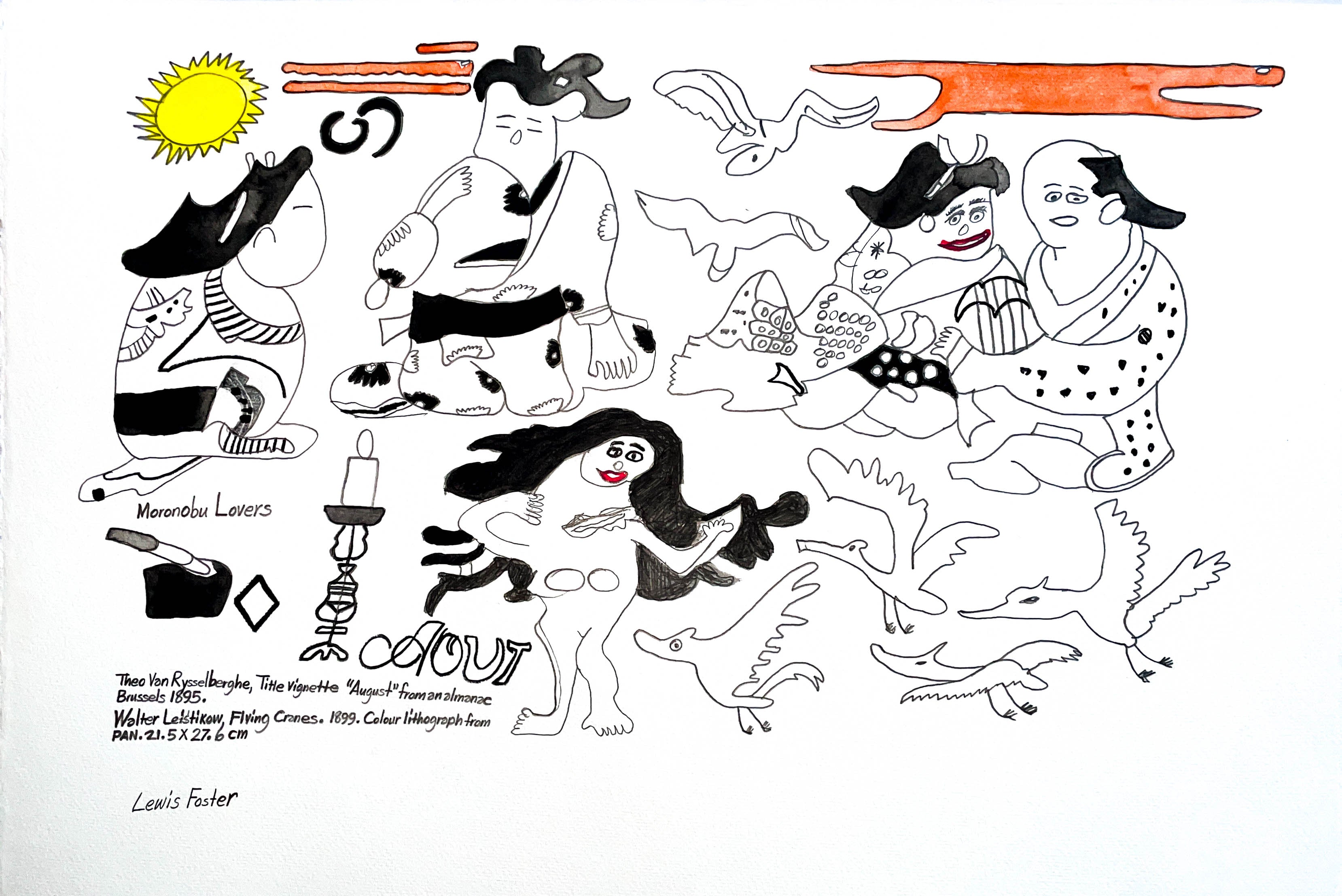 Moronobu Lovers, by Lewis Foster