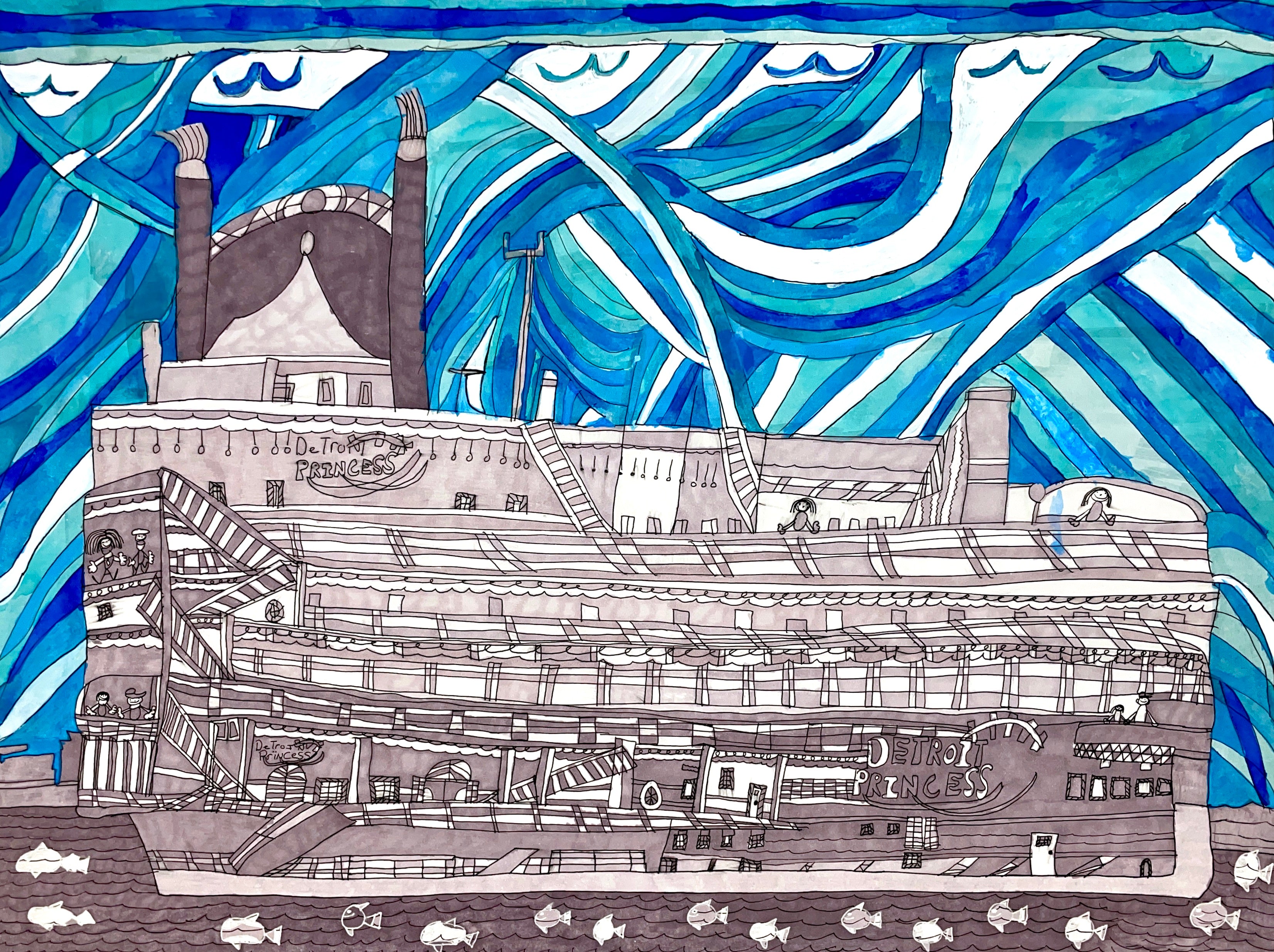 The Princess Boat, by Mandy Demorest, Giclee Print