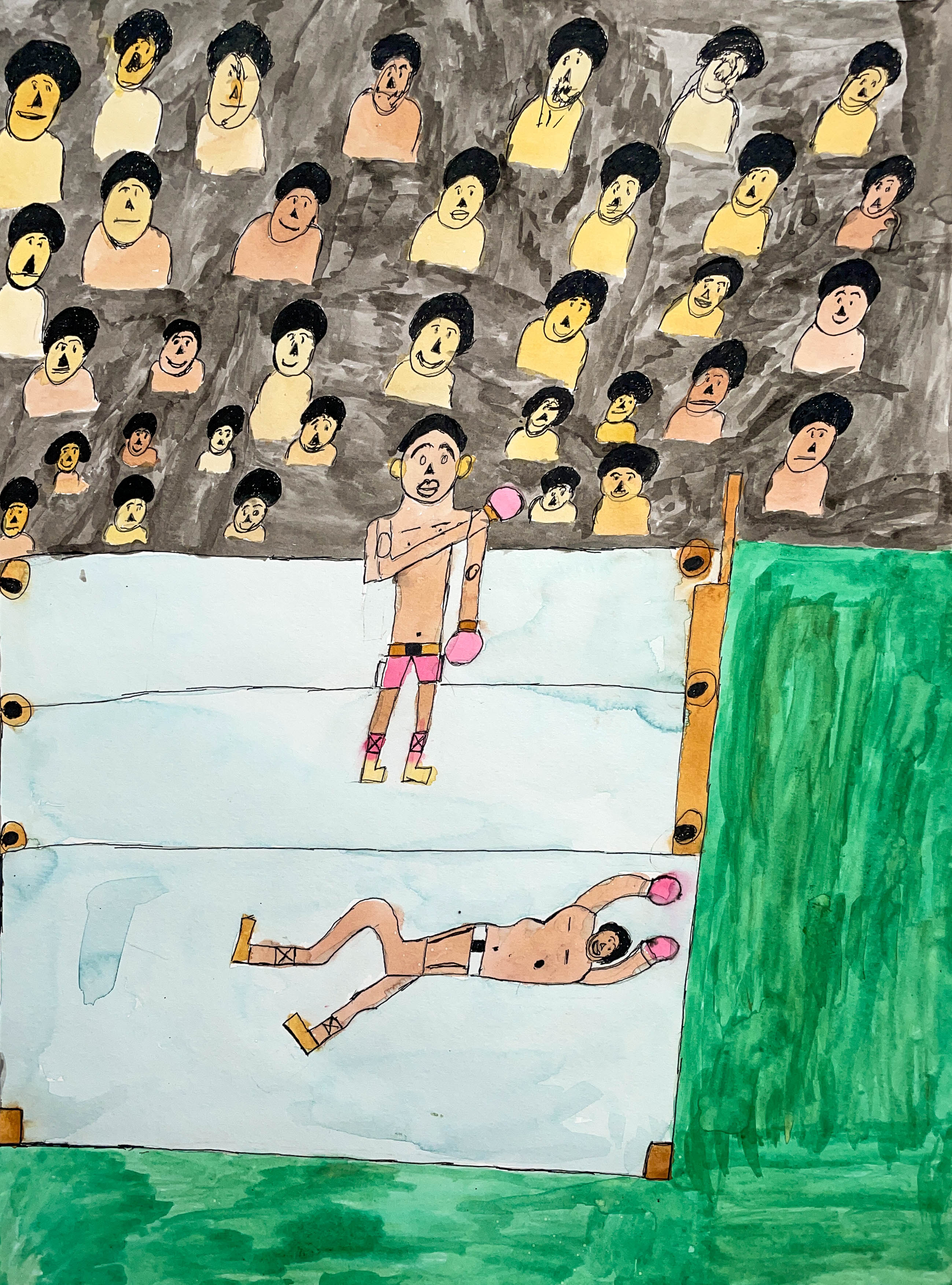 Joe Lewis Boxing Match, by Marear Smith