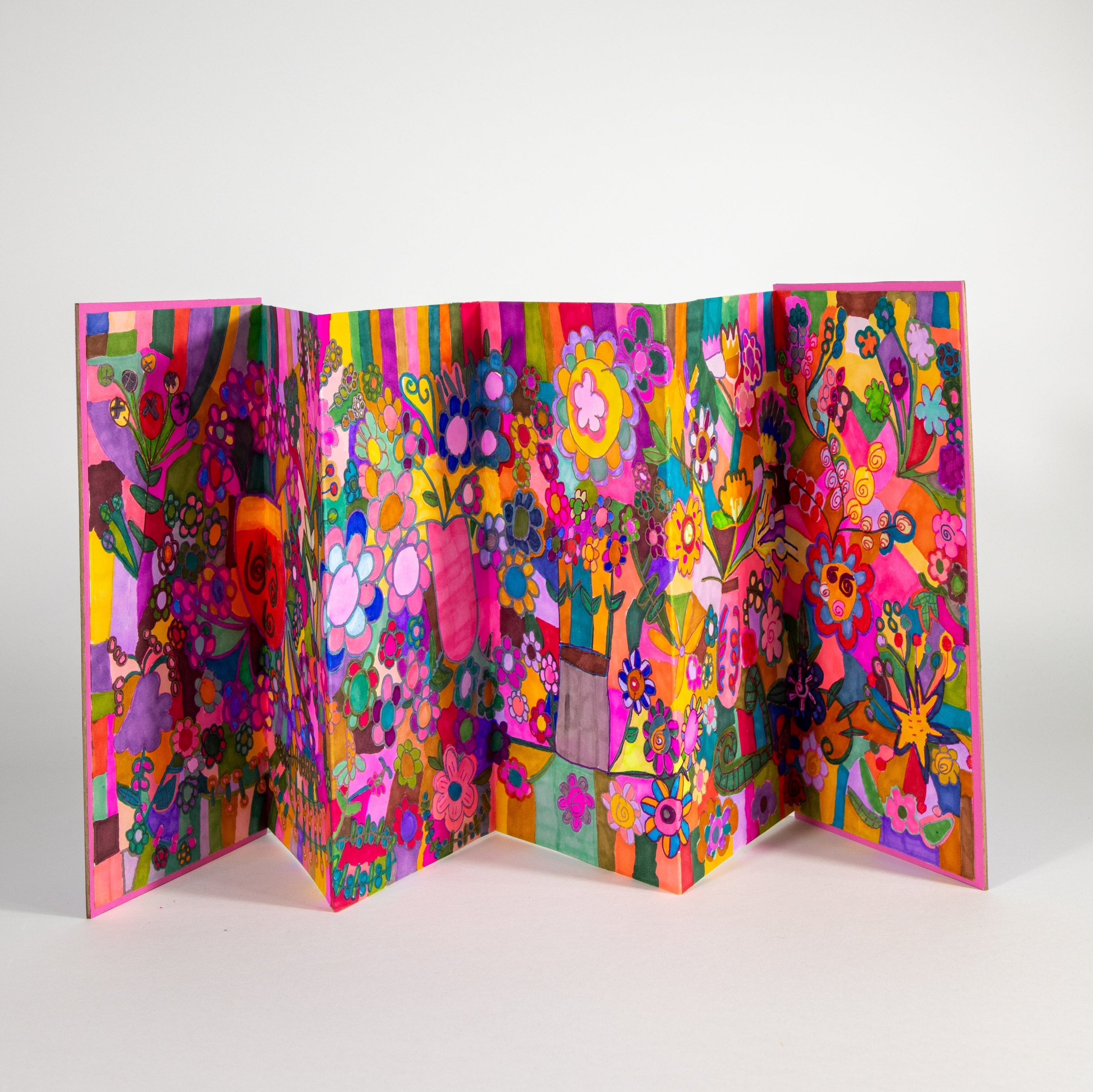 Flower Accordion Book, by Sabrina Jenkins - pasc-gallery