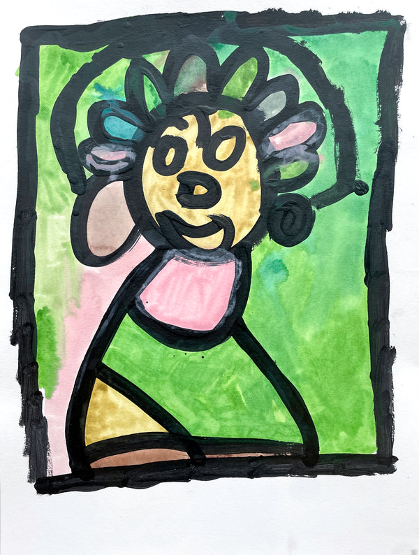 Untitled (Figure with Headdress), by Randy Rodriguez