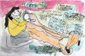 1942 Car Dad Gave Me, Won't Start, Foot On Pedal, by Raymond Wells - pasc-gallery