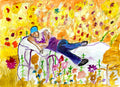 Man in Bed of Flowers, by Richard Marshall