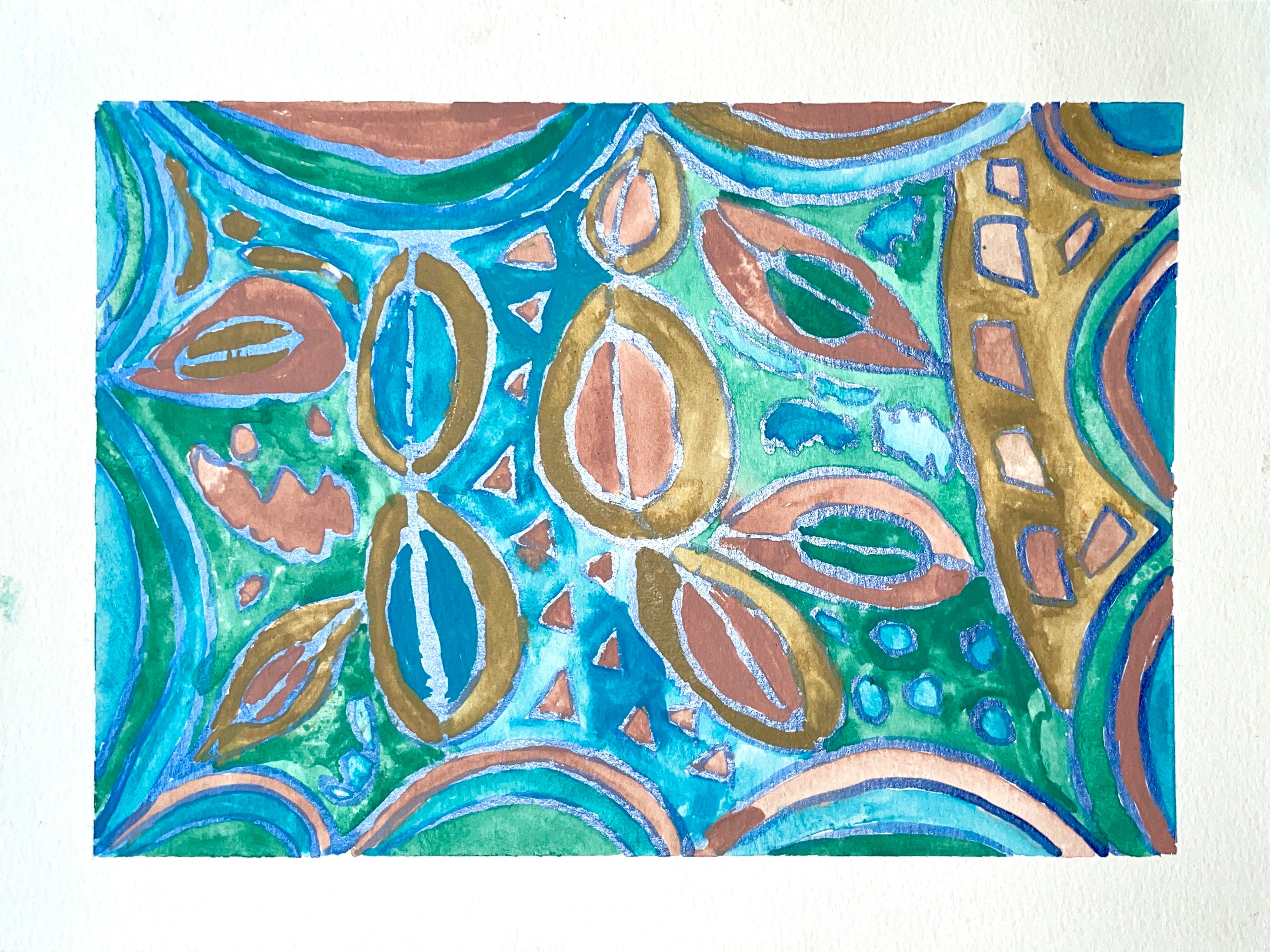 Untitled (Earthy Blues), by Rodney Hudson - pasc-gallery