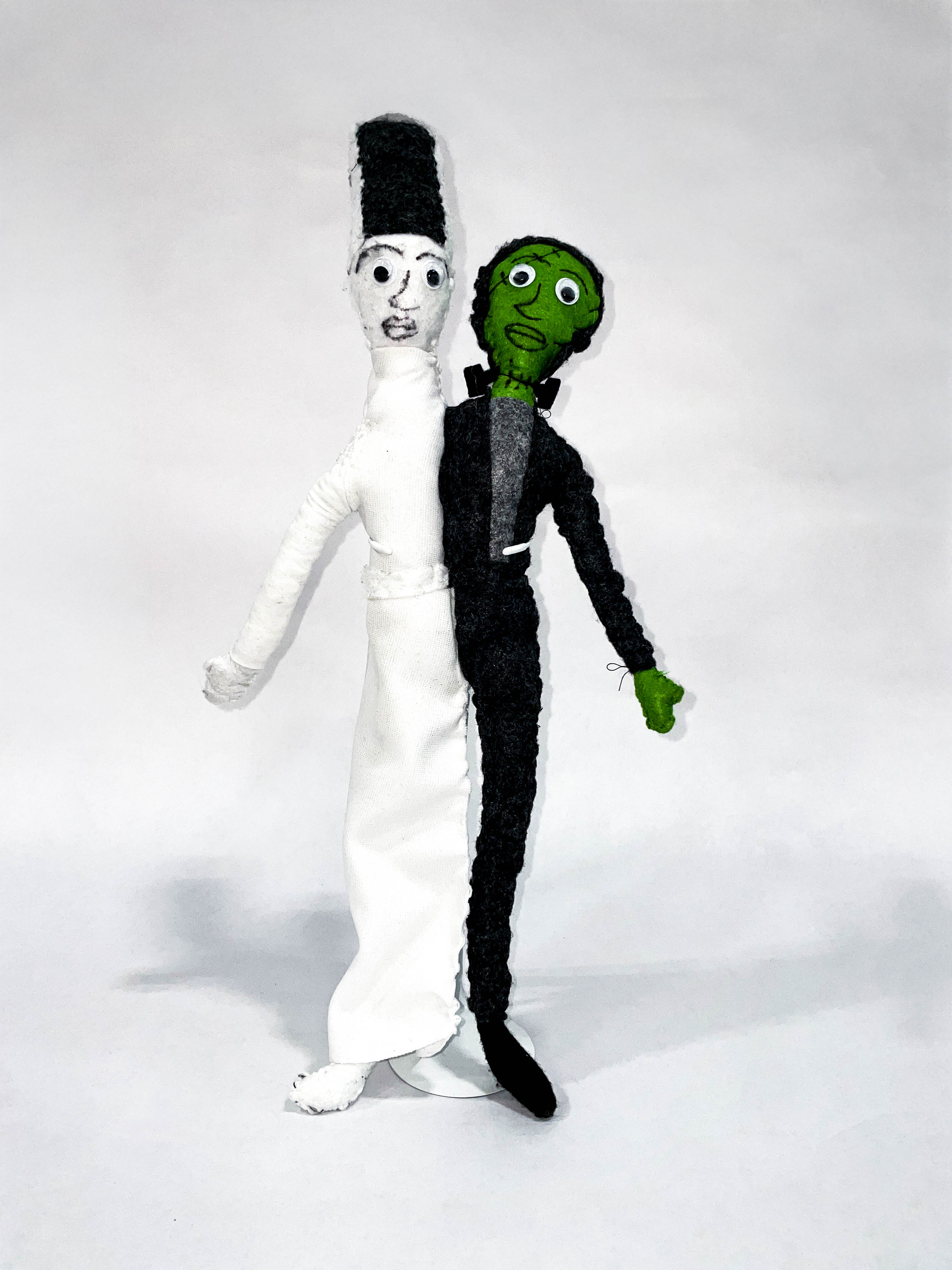 Monster and Bride of Frankenstein, by Santina Dionisi