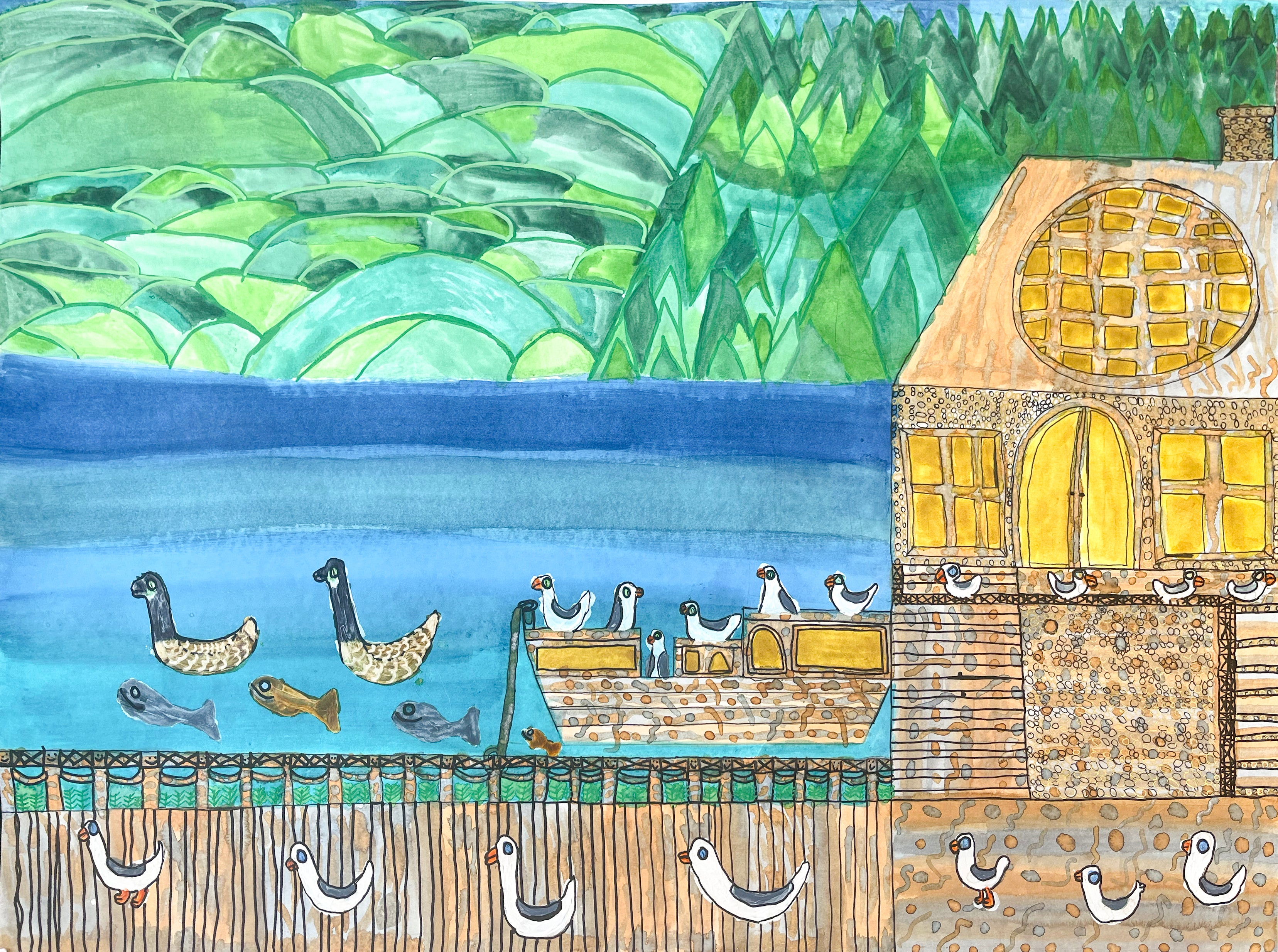 The Rustic Building by the Water, by Detroit Angel Tweety - pasc-gallery