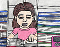 Young Lady Studying, by John Peterson - pasc-gallery