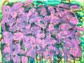 Pink Flowers Over Green, by Julieann Dombrowski - pasc-gallery