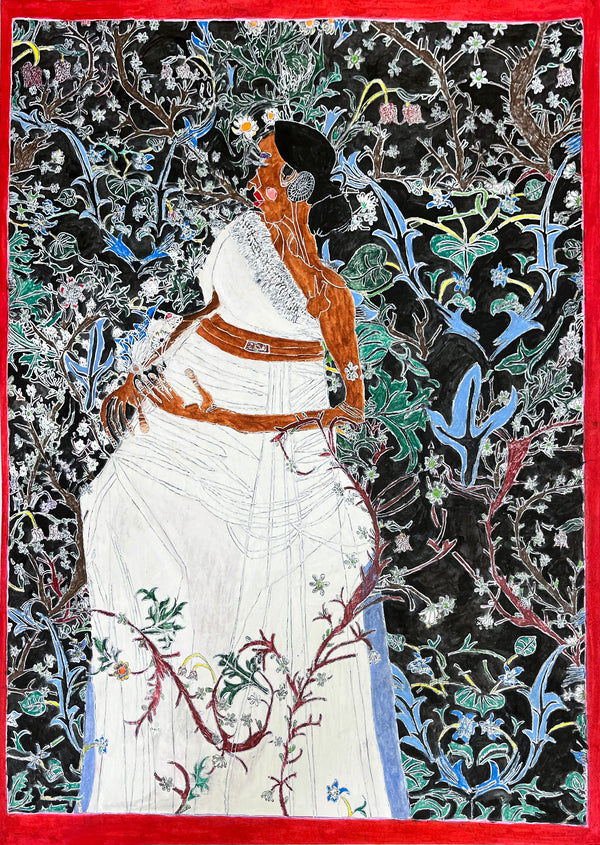 Untitled (Woman After Kehinde Wiley), by Keisha Miller