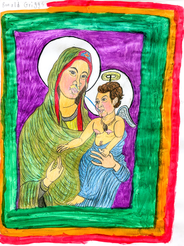 Madonna and Child, Mixed Media