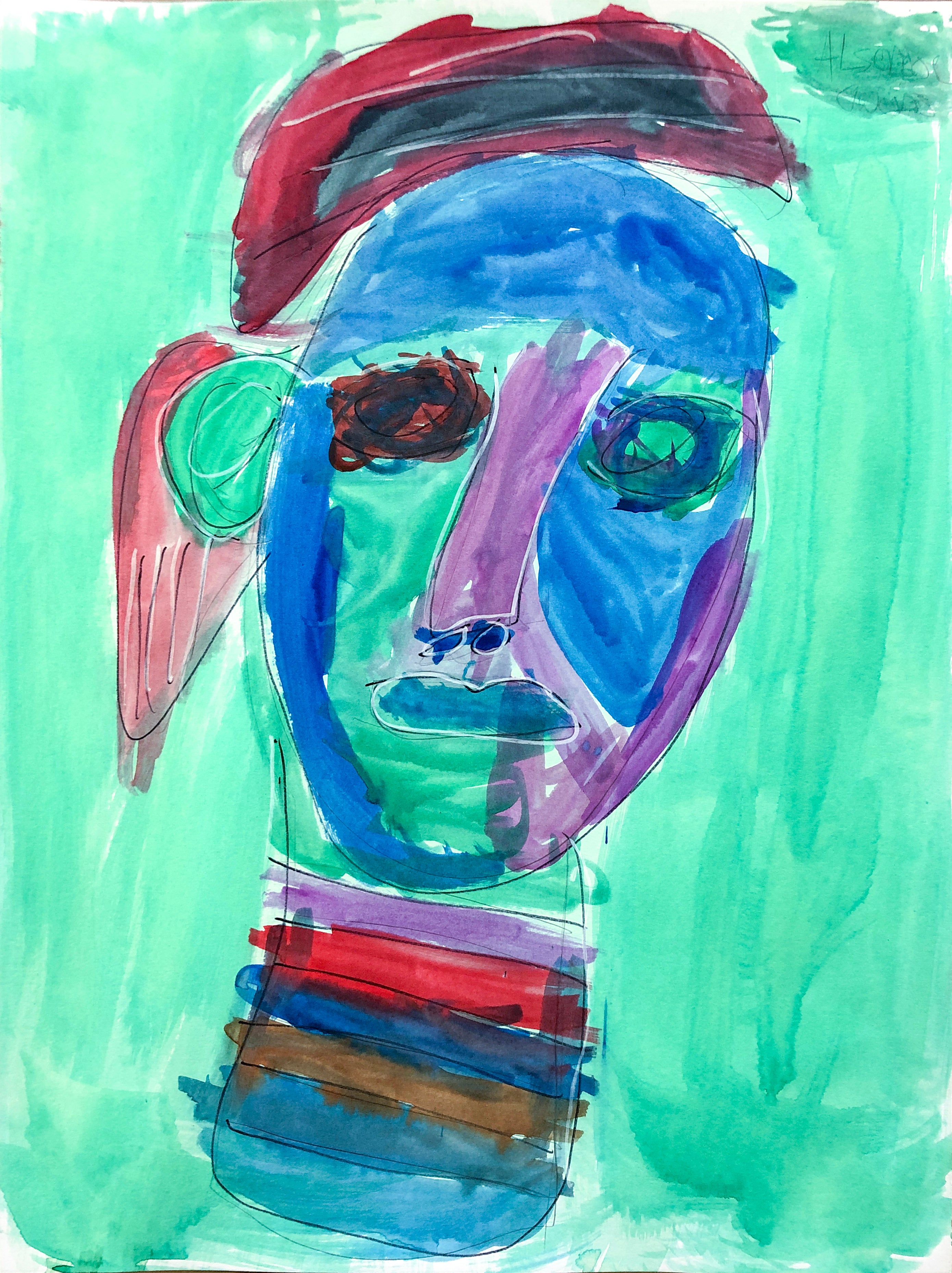 Head With Colored Neck Bands, by Alsendoe Owens - pasc-gallery