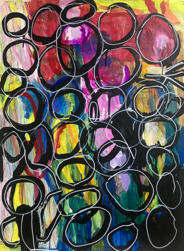Untitled (Black Circle Abstraction), by Latoya Elliot
