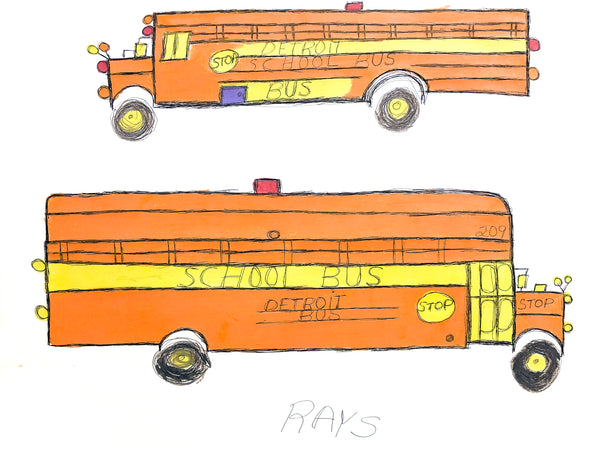 Detroit School Buses, Drawing